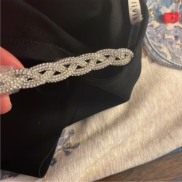 NWO ♥️Alice + Olivia FABOLOUS Stretchy Thick braided Rhinestone  Top Small - Picture 12 of 12